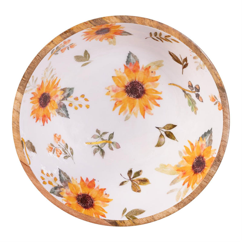 VivaStyle Sunflower Fields Bowl, Wood Bowl Set, Set of 3