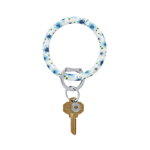 Silicone Big O® Key Ring - Fifty States Blue