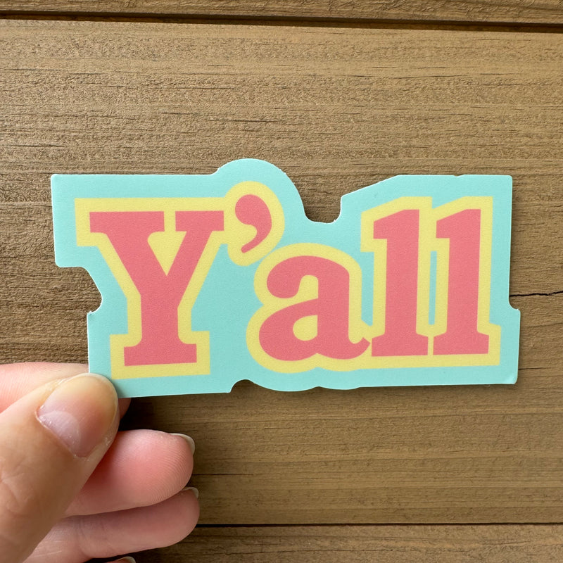 Pastel Y'all Sticker