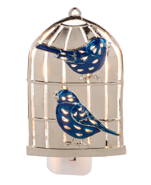 Blue Birds in Birdcage Night Light