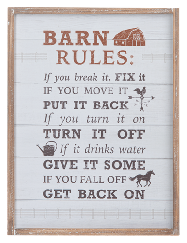 Barn Rules Wall Decor