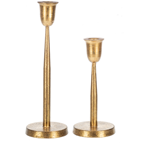 Cast Gold Taper Holder (2 pc. set)