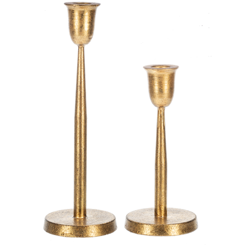 Cast Gold Taper Holder (2 pc. set)