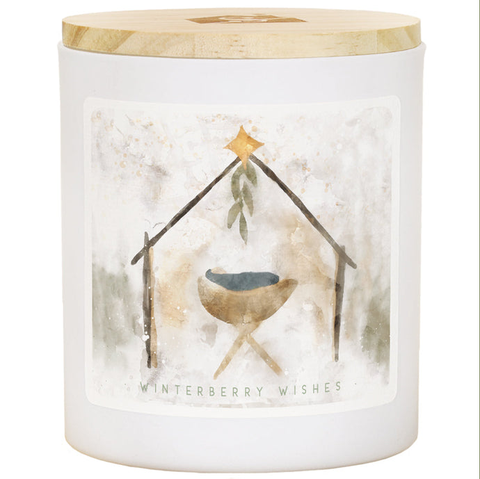 Manger Stable Art Candle