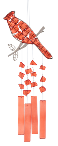 Sea Glass Cardinal Windchime