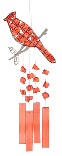 Sea Glass Cardinal Windchime