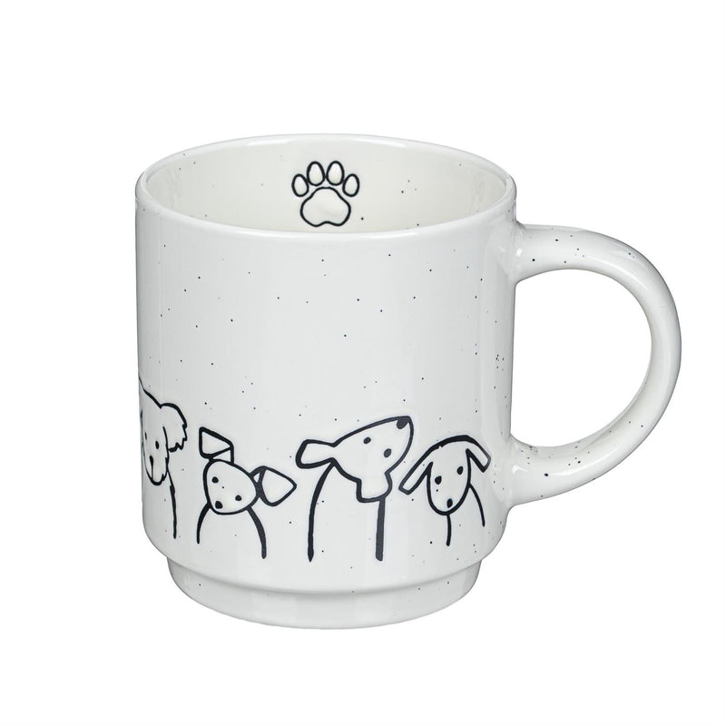 Pet Central Dog Coffee Cup Ceramic Artisanal, 14oz, Gift Box
