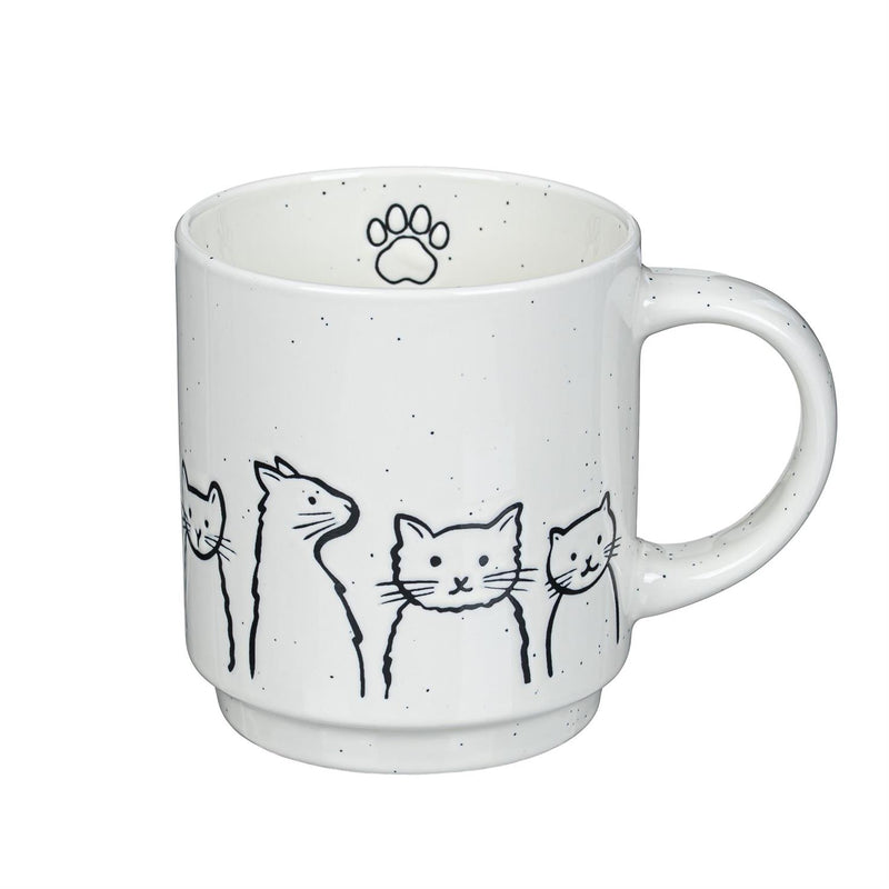 Pet Central Cat Coffee Cup Ceramic Artisanal, 14oz, Gift Box