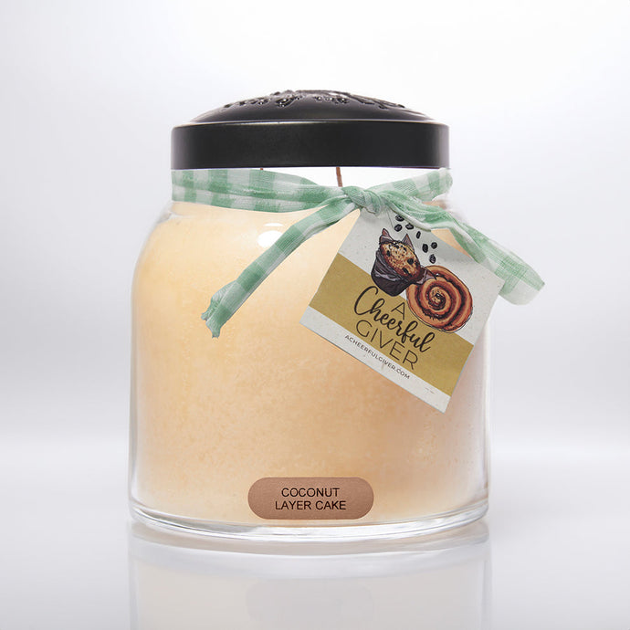 Coconut Layer Cake - 34 oz, Double Wick, Papa Jar