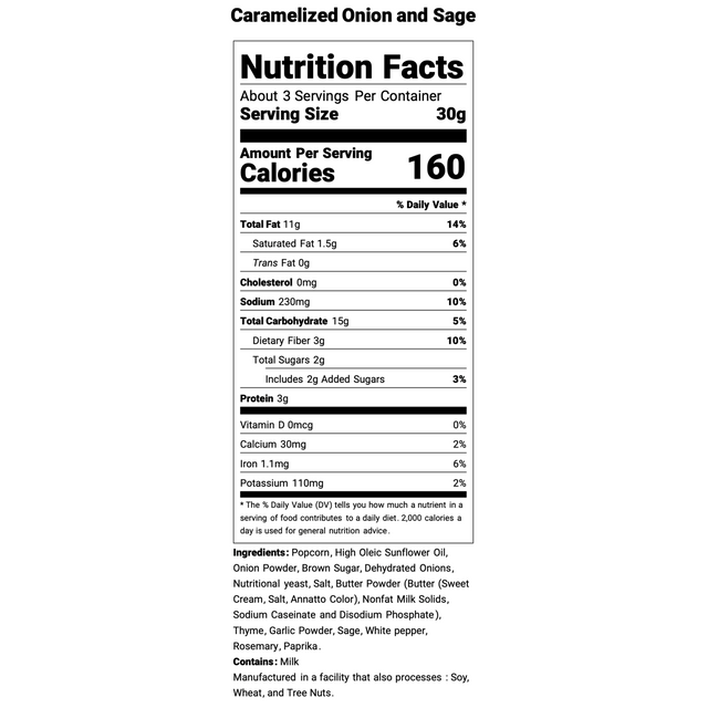 Caramelized Onion and Sage Popcorn