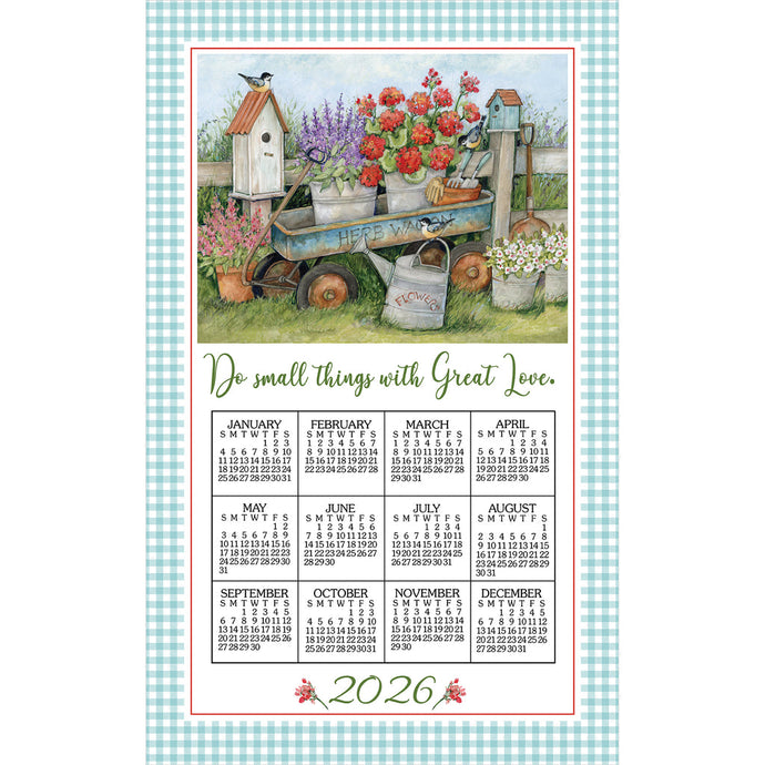 Dishcloth Calendar 2026 Blue Wagon