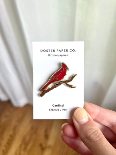 Enamel Pin, Cardinal