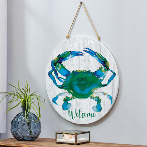 Coastal Door Décor Welcome Crab 18