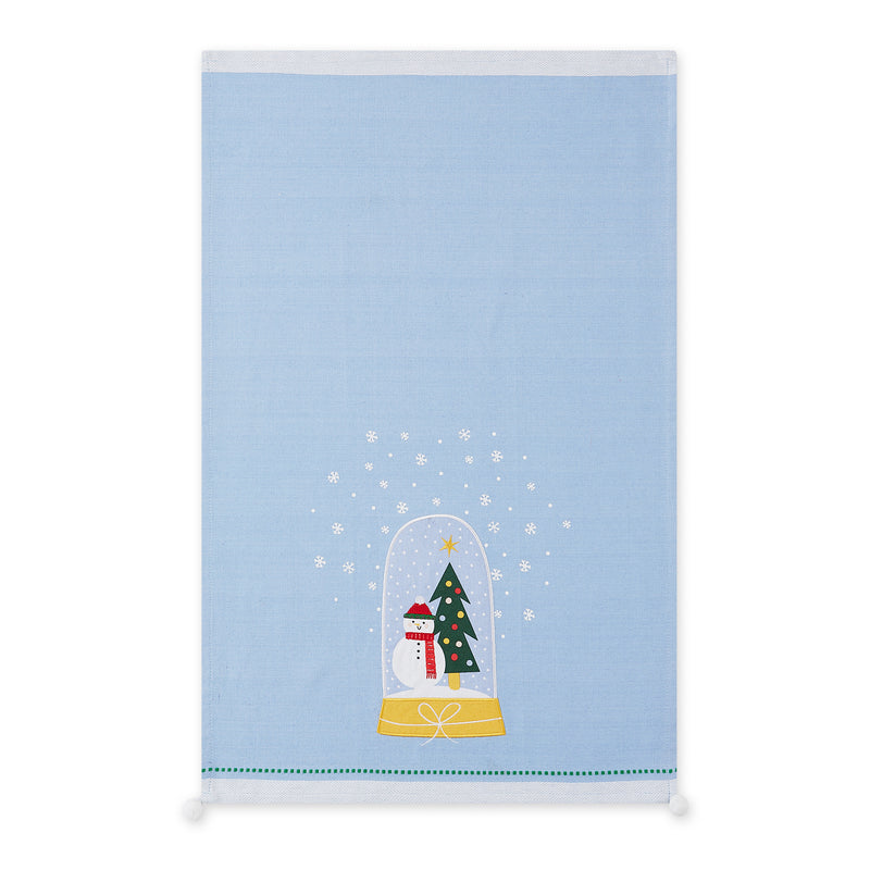 Snowglobe Friend Embellished Dishtowel