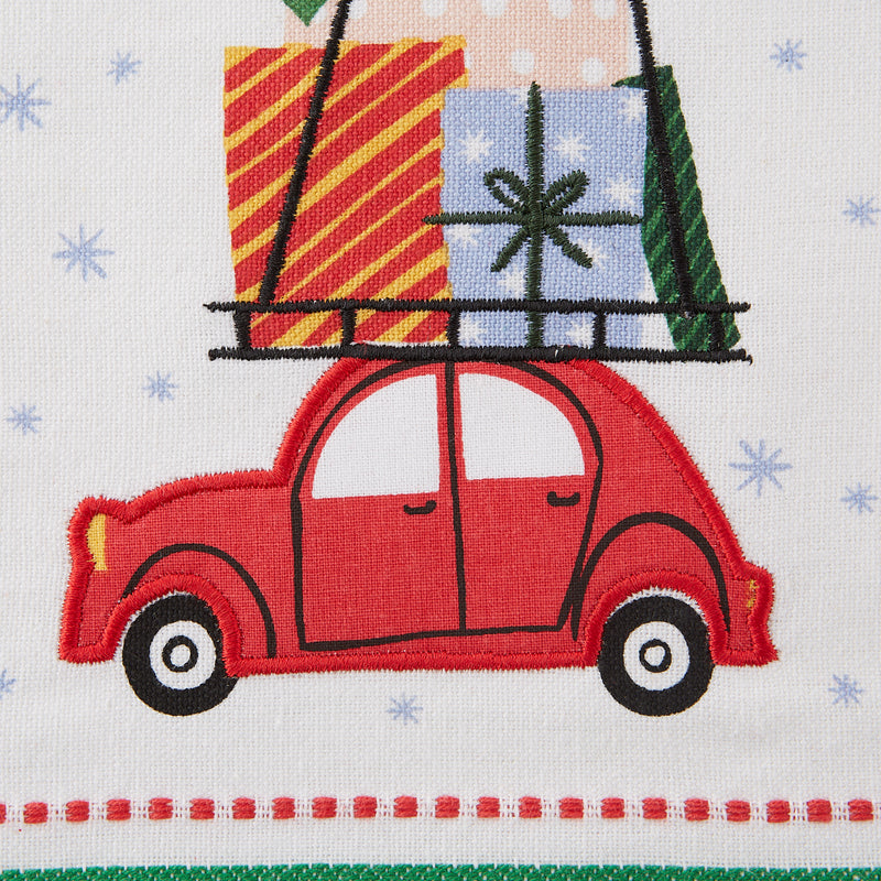 Holiday Hustle Embellished Dishtowel