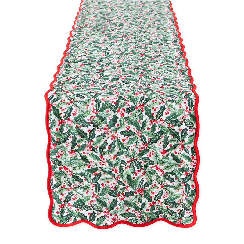 Holly Jolly Quilted Table Runner