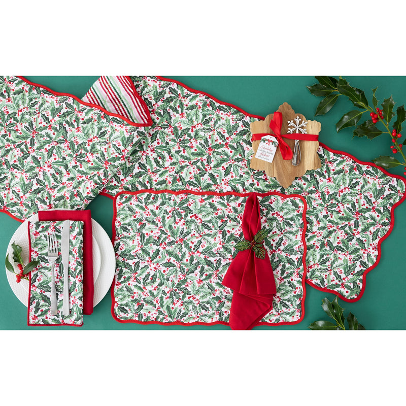 Holly Jolly Quilted Table Runner