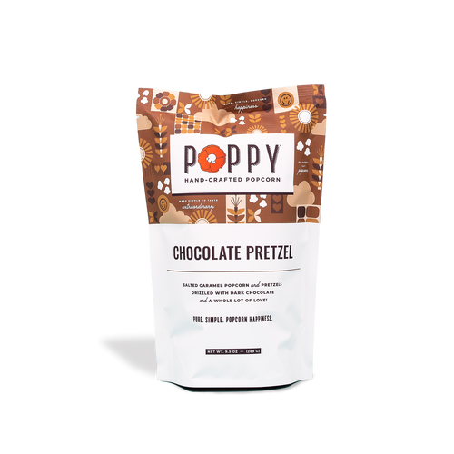 Poppy Hand-Crafted Popcorn | Dark Chocolate Pretzel