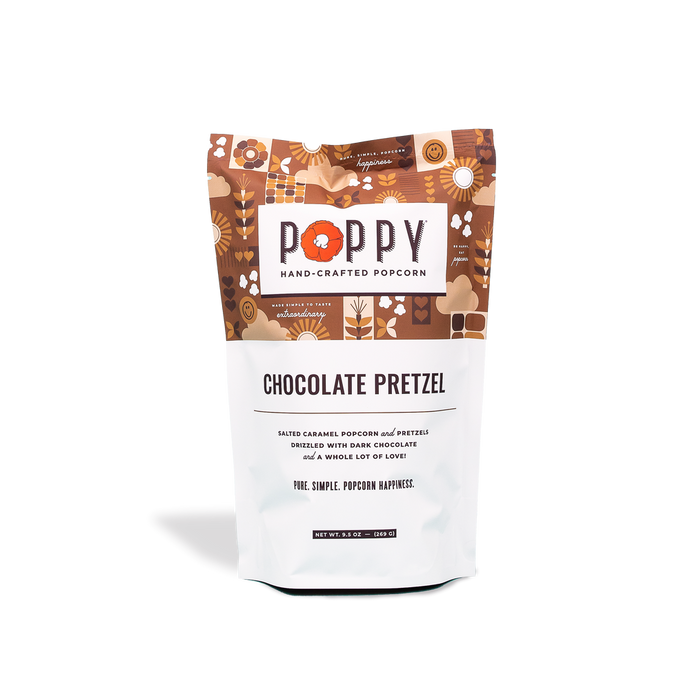 Poppy Hand-Crafted Popcorn | Dark Chocolate Pretzel