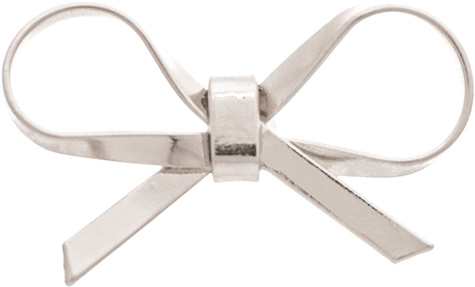 Silver Loopy Bow Post Earring
