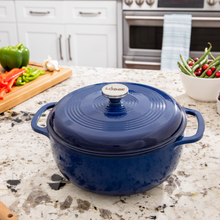 6 Quart Indigo Essential Enamel Cast Iron Dutch Oven
