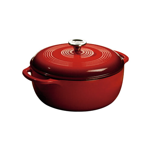 6 Quart Red Essential Enamel Cast Iron Dutch Oven