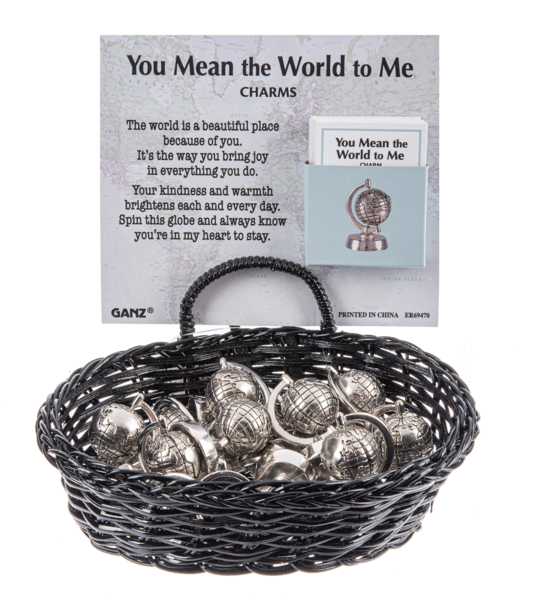 You Mean the World to Me Spinning Charm