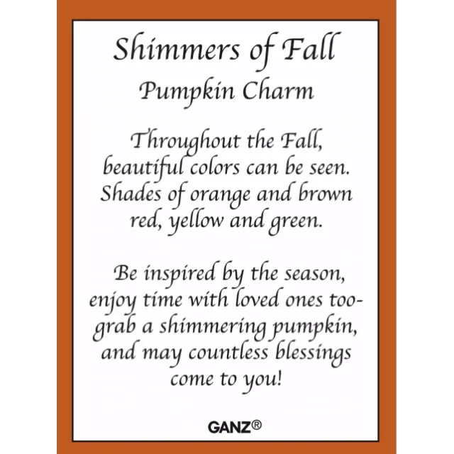 Shimmers of Fall Pumpkin Pocket Token