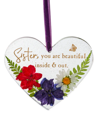 Sister, you are beautiful inside & out epoxy ornament