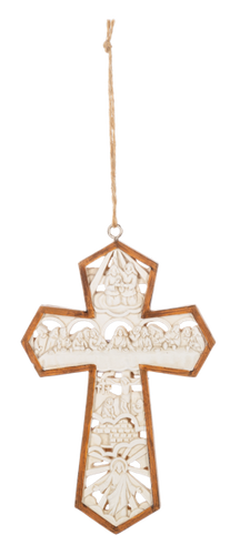 Passion of Christ Ornament - 2 Tone Cross