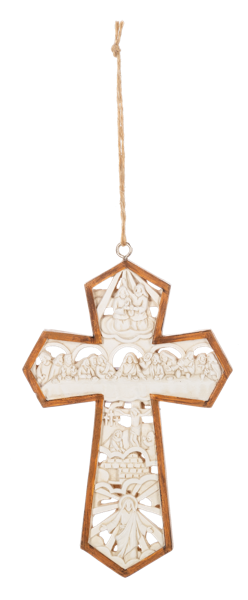 Passion of Christ Ornament - 2 Tone Cross