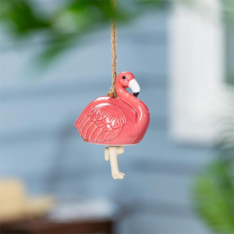 Palm Beach Ceramic Flamingo Garden Bell