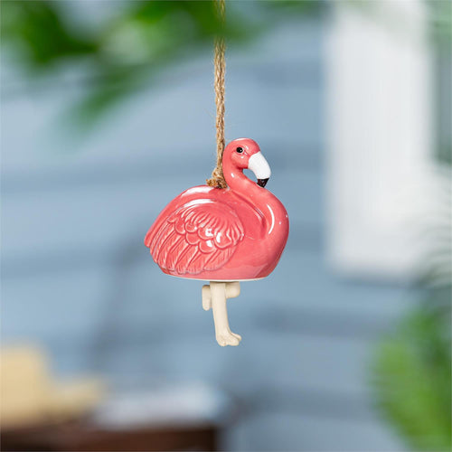 Palm Beach Ceramic Flamingo Garden Bell