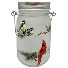 LED Birds on Bough Glass Mason Jar
