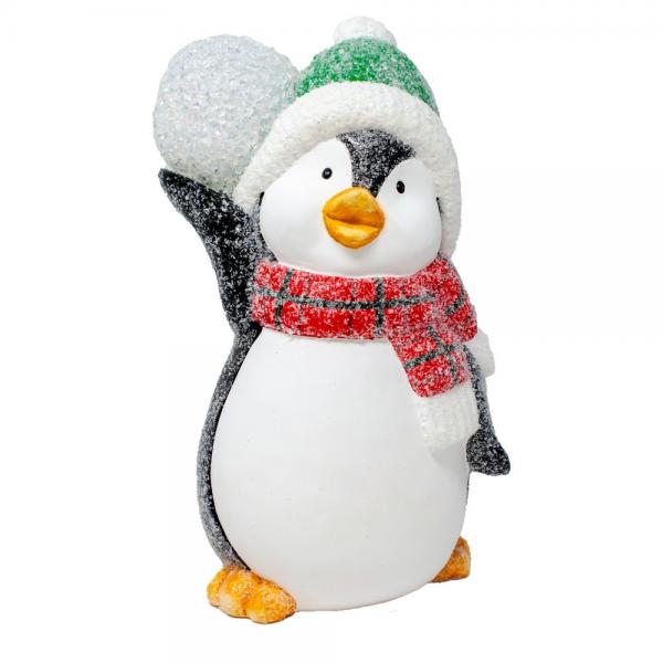 Penguin with LED Snowball
