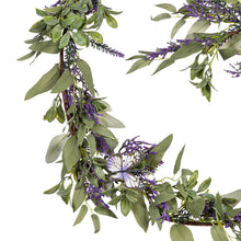 Pollinator Garden Garland Artificial Lavender with Butterflies