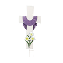 Lily Cross Memorial Metal Garden Stake