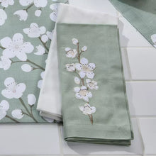 Cherry Blossom Green Floral Napkin