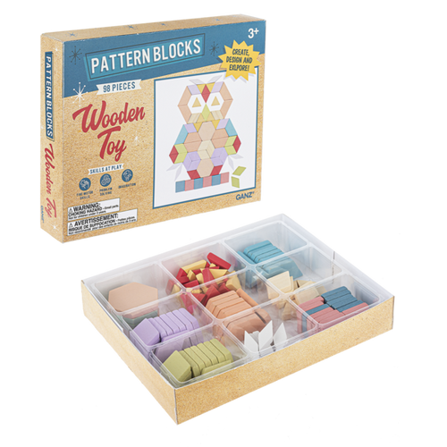 Wooden Pattern Blocks (98 pc. set)