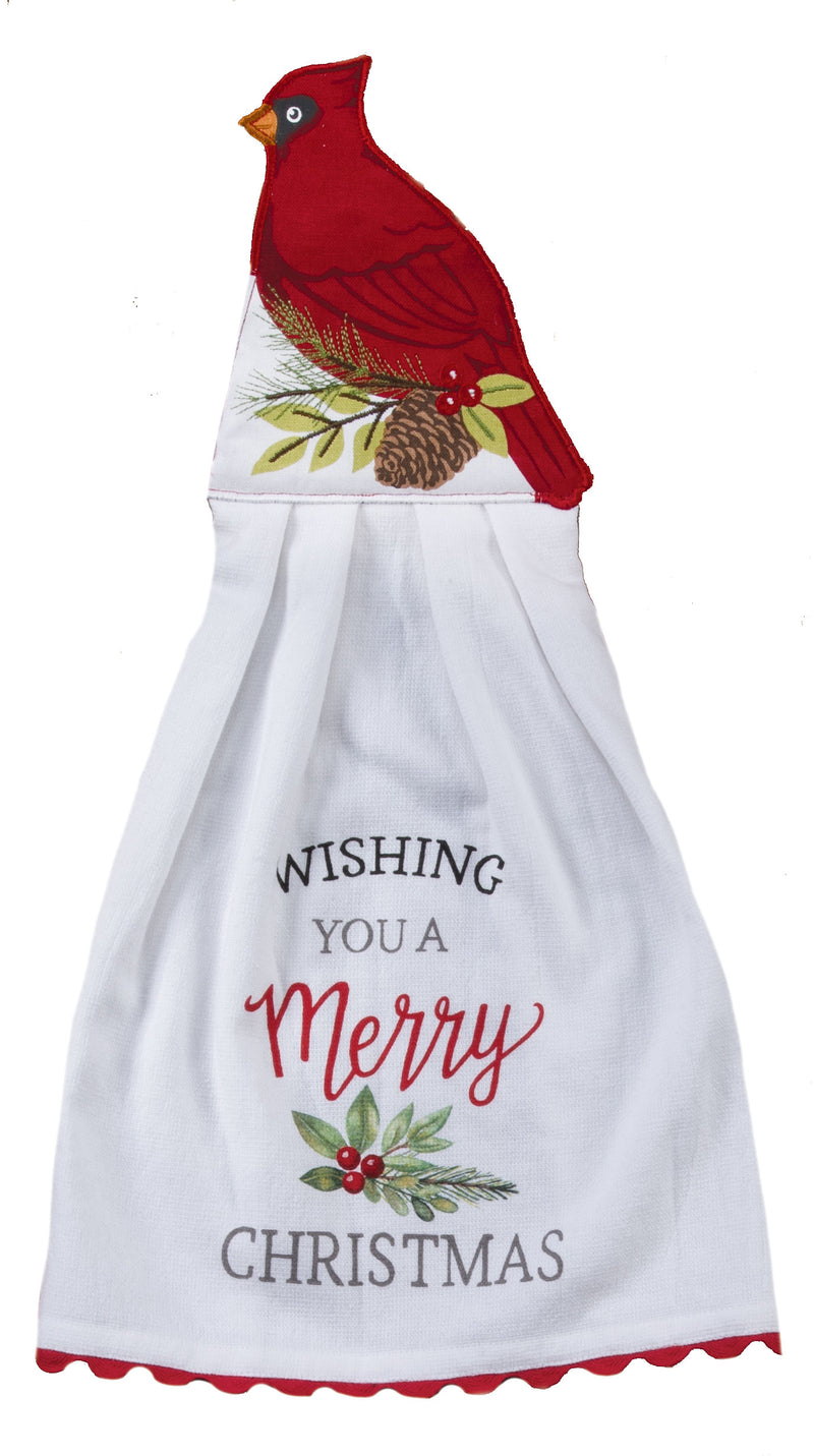 Winter Cardinal Hang-Ups Towel