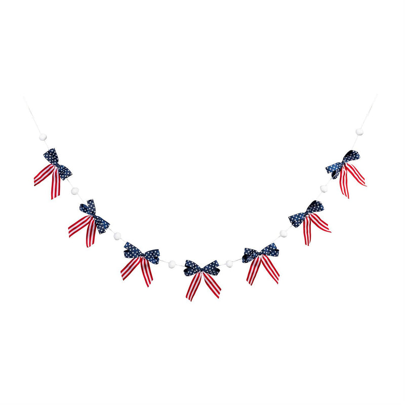 American Classic Garland Hanging Décor, Bow, 72"L