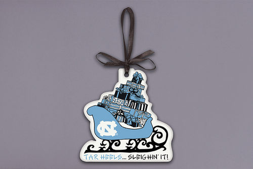 UNC Sleighin It Ornament