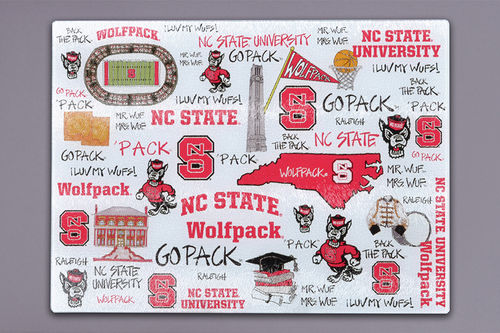NC State Tempered Glass Board