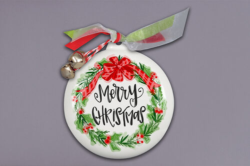 Merry Christmas Wreath Ornament