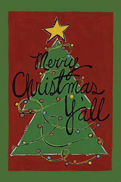 Merry Christmas Y'all Garden Flag