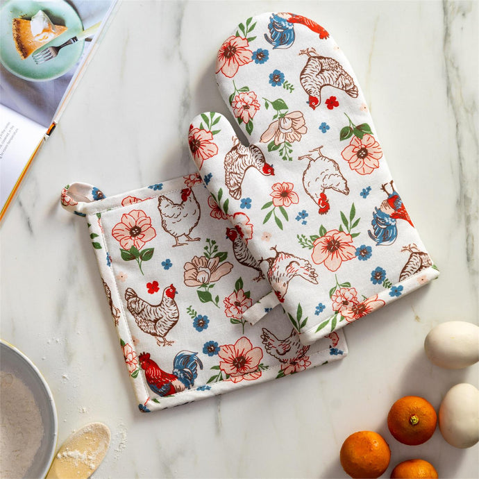 Kitchen Gift Set Oven Mitt and Pot Holder