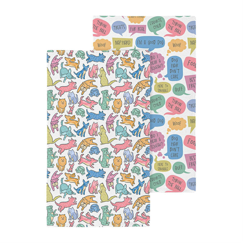 Pet Central Dog Thoughts Kitchen Towel Quick Dry, 30"x18"