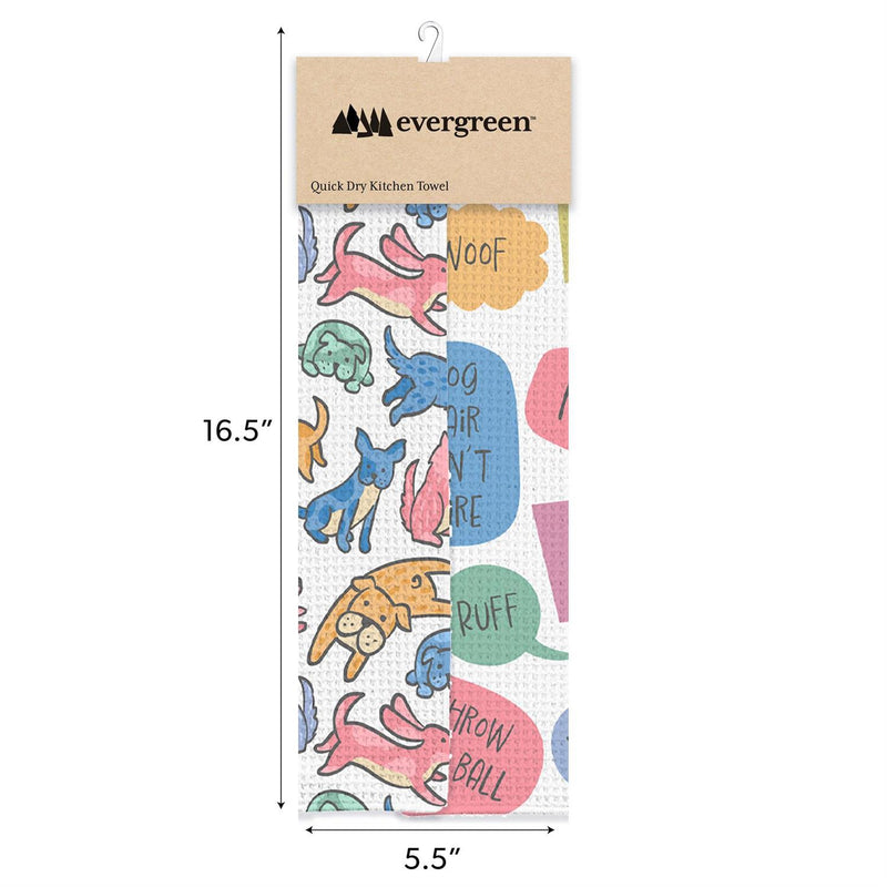 Pet Central Dog Thoughts Kitchen Towel Quick Dry, 30"x18"