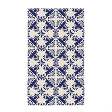 Blue Coastal Kitchen Towel Quick Dry Waffle Weave Double-Sided, Clay Birds