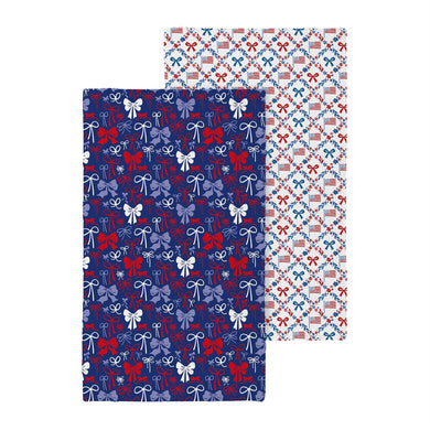Red, White, & Blooms Bow Kitchen Towel Quick Dry, 30